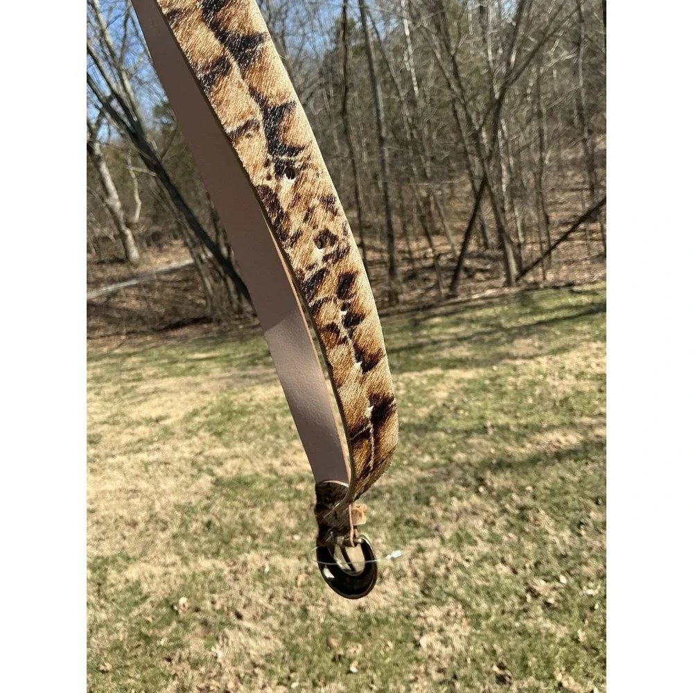 Garuglieri Genuine Leather Italy Belt Womens Animal Print Size XL Extra Large
